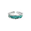 753 diseño original pegamento de goteo esmalte de goteo textura nuevo chino efecto esmalte estilo nacional anillo abierto de plata de ley S925
