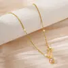 Comercio exterior transfronterizo simple moda titanio acero collar mujeres no se desvanece lujo todo combina personalidad estilo coreano cadena clavícula joyería