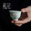 Cuenco de cerámica con juncos pintados a mano y color bajo cubierta, tetera, accesorios para la ceremonia del té, taza de degustación de té, tetera, juego de té de kung fu para el hogar