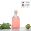 Botella de vino pequeña de vidrio de 100 ml, botella de vino de frutas a rayas, botella sellada para jugo, botella de vidrio para café con extracto frío, venta al por mayor
