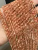 Atacado Cristal Morango Dourado Natural Pedra do Sol Disco Contas Facetadas Semi-Acabadas Pulseira DIY Colar Clavícula Acessórios de Contas Soltas