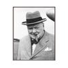 Pintura Decorativa de Puro Churchill Póster Vintage Bodega Bar Arte de Pared Pintura de Celebridad Fumando Puro Arte de Pared Estilo Industrial