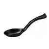 Colher Preta Pequena Kaibaiya Colher para Ramen Weiqian Colher Longa para Malatang Colher de Plástico Colher de Melamina tipo Porcelana