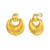 Pendientes de Diseño Personalizado Europeos y Americanos Chapados en Oro Real Geométricos Asimétricos Retro Industria Pesada Pendientes de Alta Calidad para Mujer