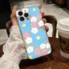 Funda para Teléfono Flores Azules Rosas Estilo Ins Japón Corea iPhone 17 Chicas Alta Apariencia Apple 16promax Transparente Suave