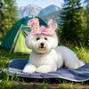 Chapéu de Sol com Orelhas para Gatos e Cachorros, Chapéu de Sol Aberto para Uso Externo, Padrões Florais, Xadrez, Pintado, Diversos Acessórios para Pets