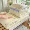 Juego de ropa de cama de tres piezas de algodón puro para dormitorio de estudiante universitario, juego de cuatro piezas con funda de edredón individual de algodón, sábana adecuada para todas las estaciones