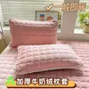 Par de fundas de almohada de terciopelo de leche engrosado clase A 48x74cm uso cálido en casa más terciopelo invierno funda de almohada para una persona terciopelo de felpa