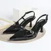 Nuevas Sandalias de Moda Europeas y Americanas con Punta Cerrada, Tacones de Aguja Elegantes y con Estilo, Zapatos de Tacón Alto de Boca Baja