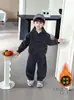 Ropa de Invierno para Niños Conjunto de Sudadera Forrada de Polar Estilo Coreano Ropa Deportiva Atractiva para Niños Conjunto Grueso de Dos Piezas para Bebés y Niños Pequeños Ropa Urbana Fresca