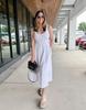 2023 Amazon Aliexpress Transfronterizo Europeo y Americano Verano Nuevo Elegante Color Puro Tirantes Tubo Top Vestido para Mujer