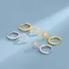 Brincos Assimétricos de Estrela e Lua com Diamantes em Prata Esterlina S925 para Mulheres Design de Nicho Brincos e Brincos de Luxo Acessível Únicos
