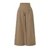 Calça Larga Casual Versátil de Cintura Alta Nova Outono 2026 Estilo Coreano Estilo Preguiçoso Calças com Efeito de Caimento para Mulheres