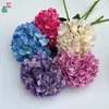 Hortensias Frescas, Hortensias Macaron, Flores de Seda Decorativas para Salones de Banquetes de Bodas, Ramilletes de Fondo para Hoteles, Flores Artificiales