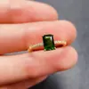 Anillo Popular de Diópsido Transfronterizo Accesorio Femenino Nicho Joyería de Alta Gama Plata 925 Venta Directa de Fábrica de Joyería