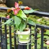 Estante Colgador de Barra para Macetas de Balcón de Acero Inoxidable Soporte de Hierro Forjado para Flores Estante Colgante Barandilla Protectora Plantas en Maceta