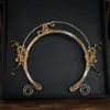Conjunto de Acessórios de Cabelo Estilo Chinês Tradicional, Coroa de Cabelo Estilo Antigo, Presilha de Liga Metálica Elegante Preta com Longo Borlado