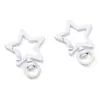 Chaveiro Pintado por Spray de Liga Metálica Fivela Flor de Pessegueiro Ponta Cinco Estrelas Material para Acessórios de Joias Pulseira Colar DIY Feito à Mão