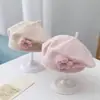 Chapéus de Bebê para Primavera e Outono, Boinas Florais Fofas para Recém-Nascidos, Gorros de Tricô Infantis para Meninos e Meninas, Chapéus de Artista da Moda