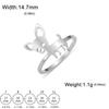 Anillo de cachorro Chihuahua para hombres y mujeres acero inoxidable hueco perro cachorro animal mascota anillo joyería de moda regalo