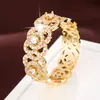 Anillo de Luz Grabado de Corte Francés Incrustado de Circonita Lujo de Nicho Versátil Anillo para Dedo Índice de Mujer Venta Directa del Fabricante Exclusivo Transfronterizo