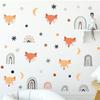 Nuevo FX-E62 dibujos animados zorro arcoíris niños dormitorio porche hogar pared fondo embellecimiento pegatinas de pared autoadhesivas