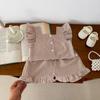 Traje estilo coreano ins ropa infantil para bebés origen Cuadros casual manga corta traje niños y niñas bebé Verano algodón conjunto de dos piezas