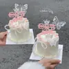 Decoración para Pastel del Día de las Madres 2026 Inserto Acrílico Adorno de Hermoso Moño de Perlas para el Día de las Madres