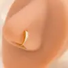 Piercings de Nariz de Pedrería con Diseño de Hoja y Flor, Europeos y Americanos, Creativos y Personalizados, Estilo Minimalista de Alta Gama, No Requieren Perforación