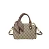 Bolsa Boston Vintage de Luxo Leve para o Dia a Dia, Bolsa Almofada Estampada Retrô para Mulheres, Bolsa de Ombro Único Transversal