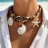 Collar de Cuerda de Cuero con Estampado de Leopardo de Diseño de Nicho Transfronterizo Europeo y Americano Cadena para Clavícula con Colgante Exagerado Retro de Alta Gama Joyería