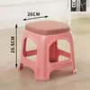 Banqueta de Plástico para Uso Doméstico na Sala de Estar, Espessada para Adultos, Banqueta Econômica para Mesa de Jantar, Cadeira de Borracha, Fabricante Banqueta Alta, Design Simples e Criativo