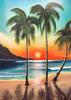 Nueva Pintura de Diamantes de Paisaje Marino al Amanecer de Venta Caliente Transfronteriza DIY Hecha a Mano Patrón de Mosaico de Diamantes Completo Pintura Colgante Decorativa