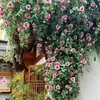 Enredadera de Rosas Simulada de Alta Gama, Enredadera Artificial de Flores Estilo Jardín, Arco de Pared, Envoltura para Tuberías Colgantes, Enredadera Decorativa para Cubrir y Decorar