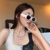 Gafas de Sol de Moda Blanqueadoras de Montura Grande Populares Gafas de Sol Cuadradas Asimétricas Gafas de Sol Populares Xiaohongshu Gafas de Sol Personalizadas