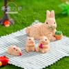 Ornatos de Micro Paisagem com Musgo Desenho Animado Coelho Fofo Rato Artesanato em Resina Decorações de Jardinagem Ornatos Pequenos para Mesa