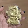 Oro Puro Oro 999 Bolsa Colgante Dios de la Riqueza 20Mg Llavero Dios de la Riqueza Cadena para Teléfono Móvil Colgante para Bolsa Pequeño Regalo