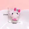 Hielo transparente Hello Kitty moño accesorios de resina material para horquilla cuerda para el pelo DIY funda de teléfono móvil taza de agua pegatina de refrigerador parche