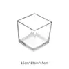 Copo Quadrado Transparente para Vela, Copo de Vidro Resistente ao Calor, Decoração de Atmosfera para Hotel e Pousada, Vaso para Suculentas Multi-Especificação, Copo para Aromaterapia