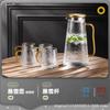 Tetera de Vidrio Resistente a Altas Temperaturas Taza Hogareña Gran Capacidad Alto Valor Hervidor de Agua Fría Juego de Vasos para Agua Hervidor de Agua Fría Vaso de Vidrio