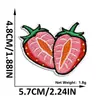 Patch de Bordado de Morango Desenho Animado Patch de Leite de Fruta Bordado Fofo para Roupa Infantil Decoração de Bolsa de Brinquedo Patch Termocolante