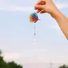 5D1pc Pintura de Piedras Diamante Captura Paisaje Patrón Rosa Manualidades de Carrillón de Viento DIY Pintura Diamante Acrílica de Doble Cara