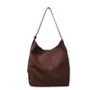 Bolsa Feminina Transfronteiriça Nova Outono e Inverno Couro Texturizado Fosco de Alta Qualidade, Bolsa Saco, Bolsa Tote, Grande Capacidade, Bolsa Versátil para o Dia a Dia