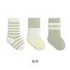 Calcetines para Bebés Recién Nacidos Antibacterianos Cálidos de Invierno Estilo Nuevo Calcetines Rayados para Niños Más Terciopelo Más Grosor Unisex Calcetines de Media Pantorrilla