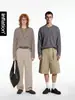 Ropa para Hombre Jiezhan Rayas Cuello Henry Old Money Manga Larga 26 Otoño Nueva Llegada Bloque de Color Unisex Holgada Casual Camiseta para Hombres y Mujeres