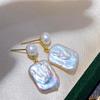 Pendientes de Perla Barroca Yuhe Aguja de Plata S925 Estilo Retro Hong Kong Diseño de Doble Perla Proveedor Potente de Zhuji