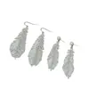 Diseño de Nicho Europeo y Americano Pluma Blanca Simple Cuentas Antiguas Tejidos a Mano Elegantes con Estilo Pendientes de Gama Alta Pendientes