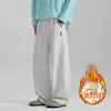 Pantalones Bufanda Casual para Hombre Pantalones Anchos Desestructurados Americanos Pantalones Negros de Otoño Nuevos Pantalones Deportivos Holgados de Patchwork Primavera/Otoño