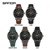 Fábrica de Origem Sanda Relógio de Quartzo para Adolescente Moda Coreana Relógio de Quartzo Retrô Casual Moda Relógio Masculino