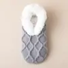 Meias de Chão Inverno Adulto Forrado de Lã Engrossado Sapatos e Meias Quentes Casa Feminina Antiderrapante Pé Quente Meias de Lã de Cordeiro Sapatos e Meias